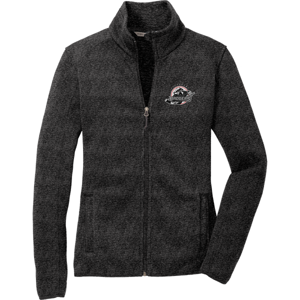 Allegheny Badgers Ladies Sweater Fleece Jacket