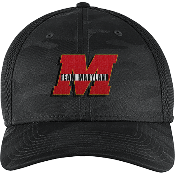 Team Maryland New Era Tonal Camo Stretch Tech Mesh Cap