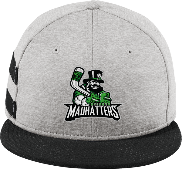 Atlanta Madhatters New Era Shadow Heather Striped Flat Bill Snapback Cap