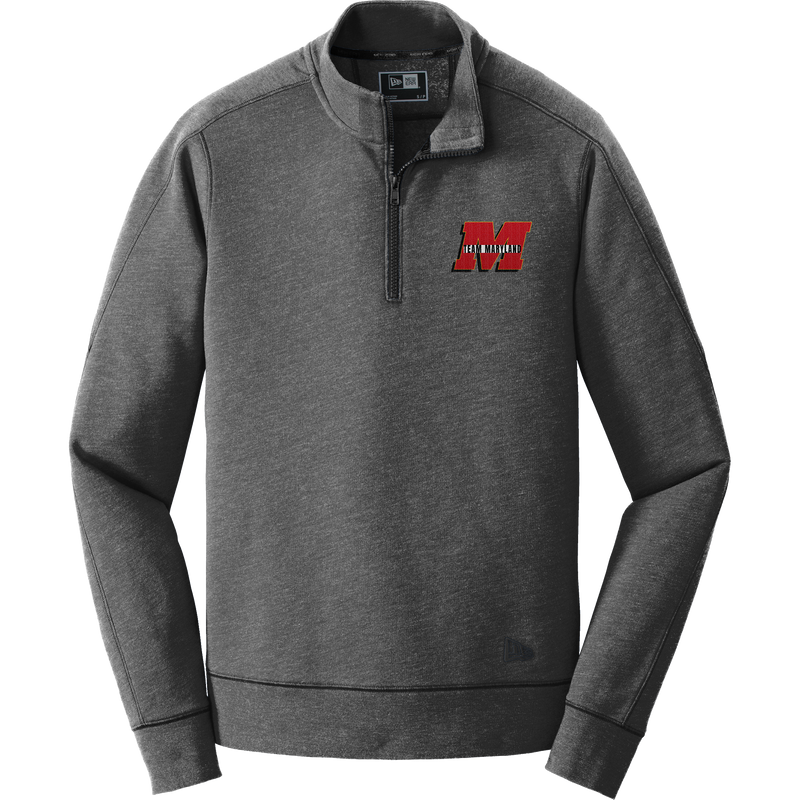 Team Maryland New Era Tri-Blend Fleece 1/4-Zip Pullover