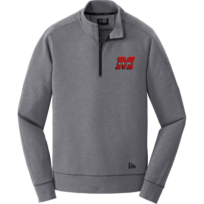 Team Maryland New Era Tri-Blend Fleece 1/4-Zip Pullover