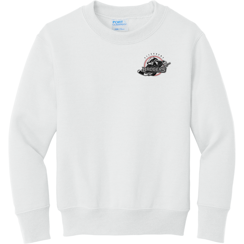 Allegheny Badgers Youth Core Fleece Crewneck Sweatshirt